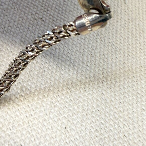 Sterling Silver Italian Bracelet Signed KC Italy 925 Simple Dainty Minimal 7.5" - Picture 6 of 9